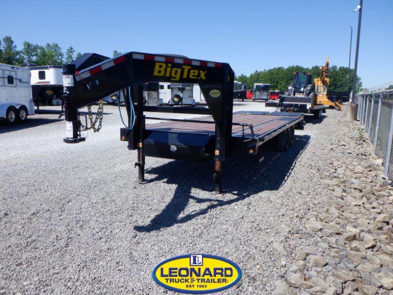 2022 Used 25' Big Tex 14GN-20BK+5MR Gooseneck Tandem Flat Bed Equipment Trailer 2022 Used 25' Big Tex 14GN-20BK+5MR Gooseneck Tandem Flat Bed Equipment Trailer