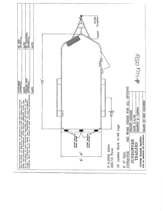 2026 Sundowner Trailers CONTRACTOR 16BP Cargo / Enclosed Trailer
