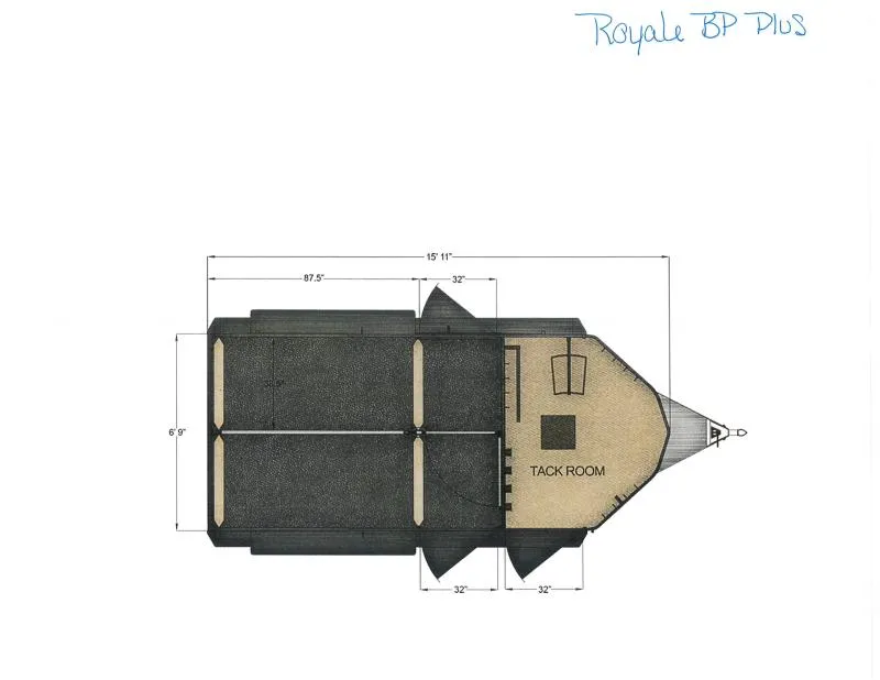2026 Trails West Manufacturing ROYALE BP PLUS Horse Trailer