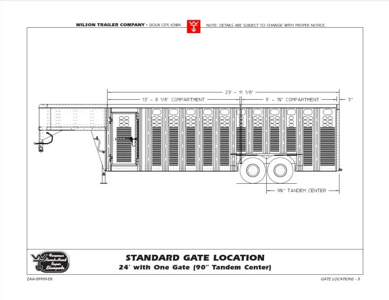 2025 Wilson Trailer Company PSGN-9324 Stock / Stock Combo Trailer