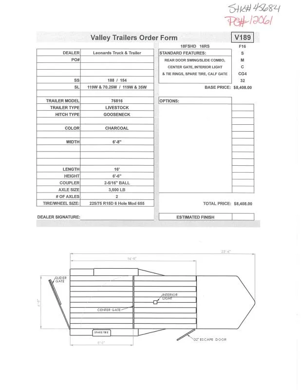 new Stock / Stock Combo Trailers Valley Trailers  for sale, in North Jackson, OH Thumbnail 2
