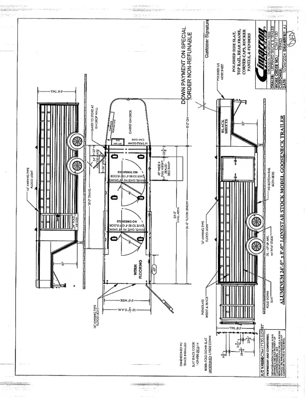 2024 Cimarron Trailers LS24G 8W Stock / Stock Combo Trailer