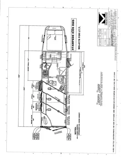 2027 Merhow Trailers 8309-A RWS Horse Trailer