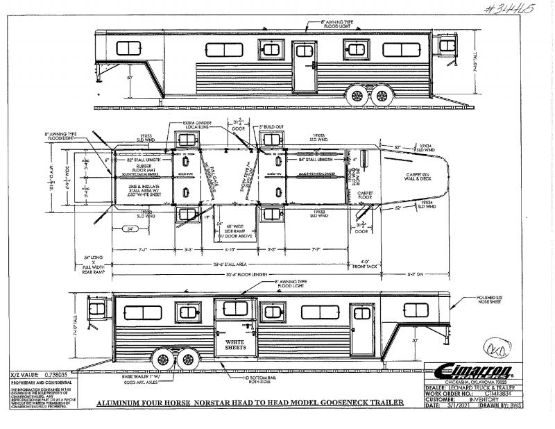 2022 4 HORSE CIMARRON GOOSENECK W/DRESS HORSE TRAILER 2022 4 HORSE CIMARRON GOOSENECK W/DRESS HORSE TRAILER