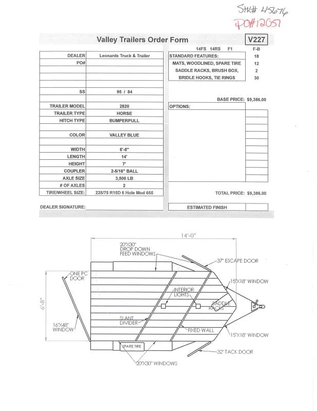 new Horse Trailers Valley Trailers  for sale, in North Jackson, OH Thumbnail 2