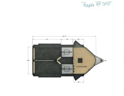 2027 Trails West Manufacturing ROYALE BPSXS TACK Horse Trailer