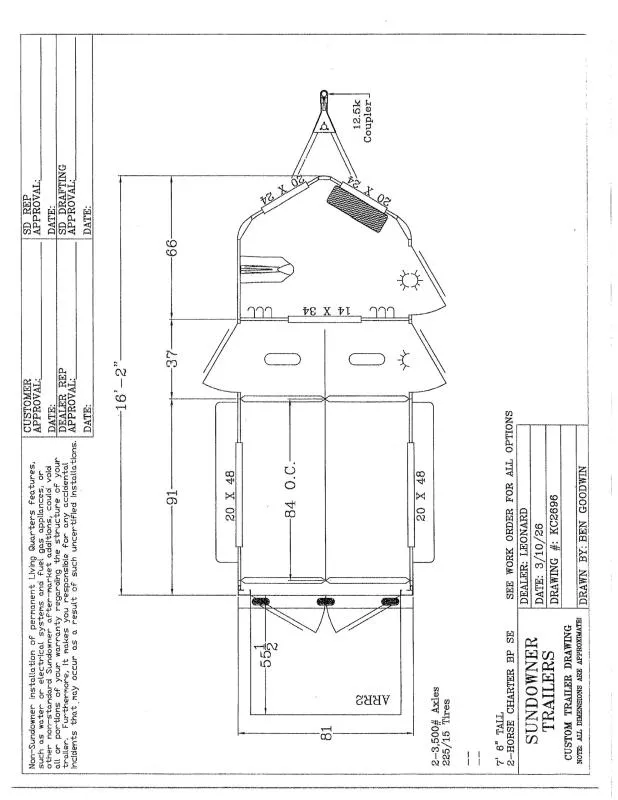2026 Sundowner Trailers CHARTER2HBPTRSE Horse Trailer
