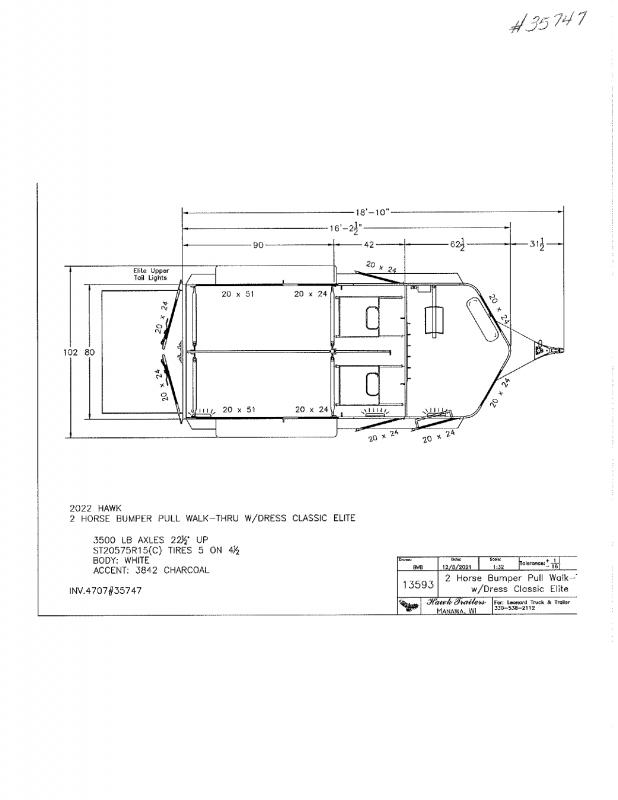2022 NEW 2 HORSE HAWK BUMPER PULL HORSE TRAILER WITH 5' DRESS 2022 NEW 2 HORSE HAWK BUMPER PULL HORSE TRAILER WITH 5' DRESS