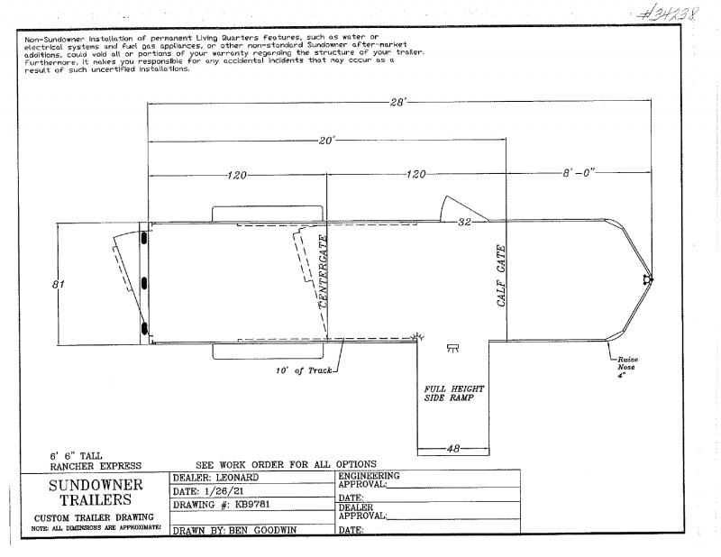 2021 20' SUNDOWNER GOOSENECK STOCK TRAILER 2021 20' SUNDOWNER GOOSENECK STOCK TRAILER