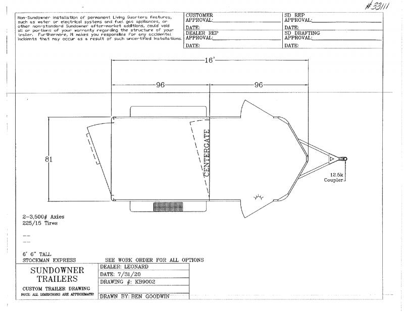 2021 16' SUNDOWNER BUMPER PULL STOCK TRAILER 2021 16' SUNDOWNER BUMPER PULL STOCK TRAILER
