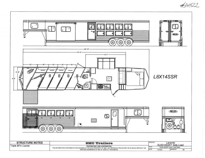 2021 5 HORSE SMC GOOSENECK WITH LIVING QUARTERS HORSE TRAILER 2021 5 HORSE SMC GOOSENECK WITH LIVING QUARTERS HORSE TRAILER