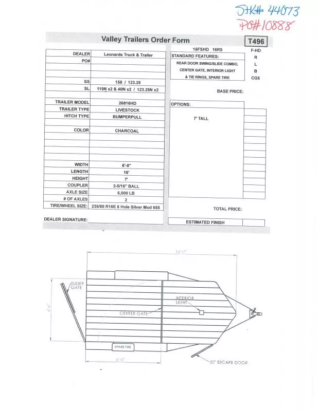 new Stock / Stock Combo Trailers Valley Trailers  for sale, in North Jackson, OH Thumbnail 18