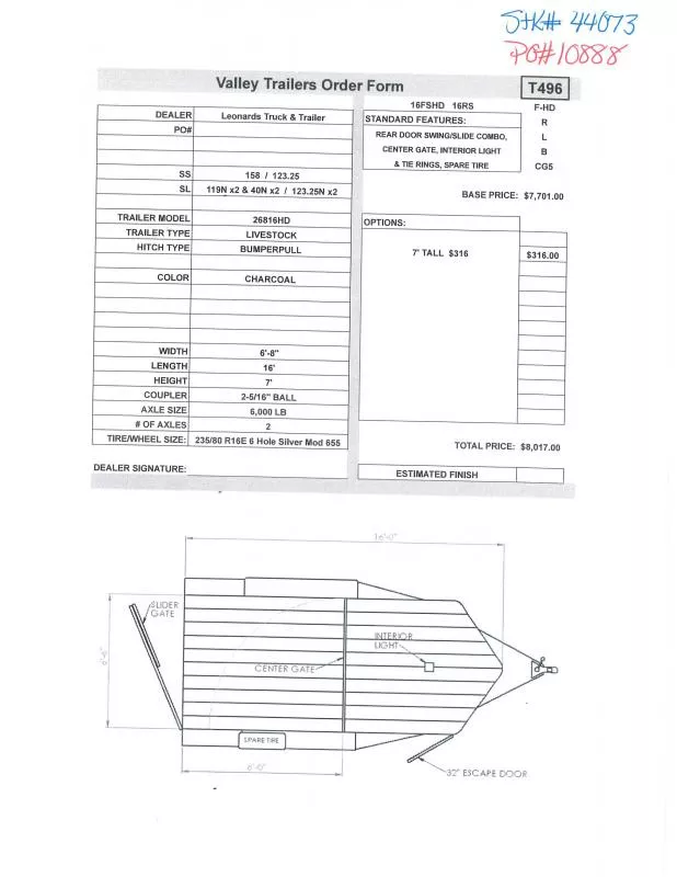 new Stock / Stock Combo Trailers Valley Trailers  for sale, in North Jackson, OH Thumbnail 17