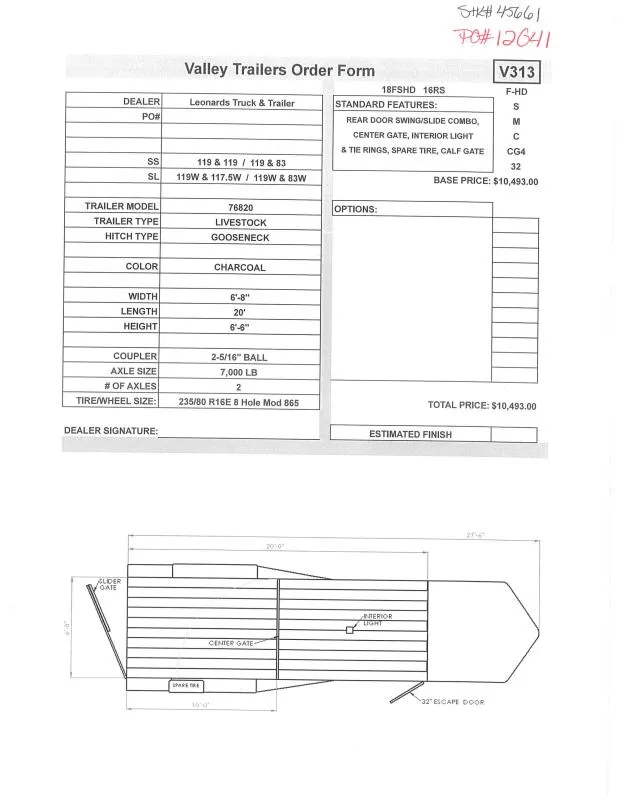 new Stock / Stock Combo Trailers Valley Trailers  for sale, in North Jackson, OH Thumbnail 2
