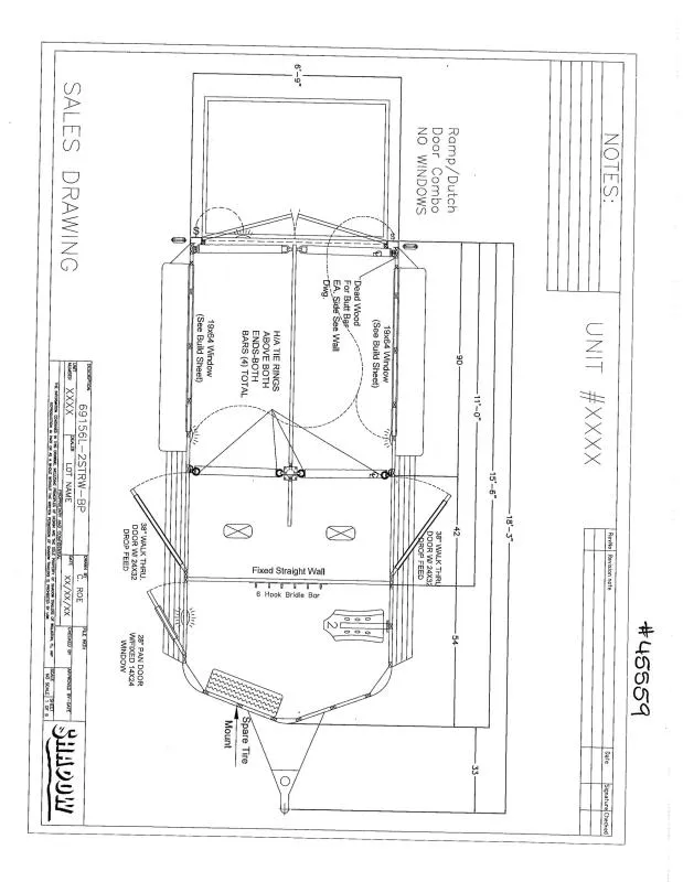 2026 Shadow Trailers 69156L-2STRW-BP Horse Trailer