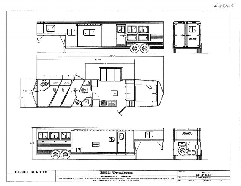 2021 3 HORSE SMC GOOSENECK WITH LIVING QUARTERS 2021 3 HORSE SMC GOOSENECK WITH LIVING QUARTERS
