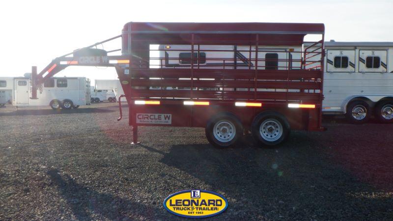 2020 12' CIRCLE W GOOSENECK STOCK TRAILER 2020 12' CIRCLE W GOOSENECK STOCK TRAILER