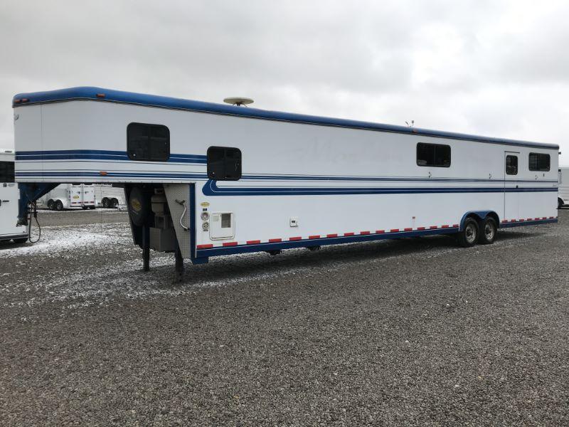 1999 6 HORSE HAWK GOOSENECK WITH LIVING QUARTERS HORSE TRAILER 1999 6 HORSE HAWK GOOSENECK WITH LIVING QUARTERS HORSE TRAILER