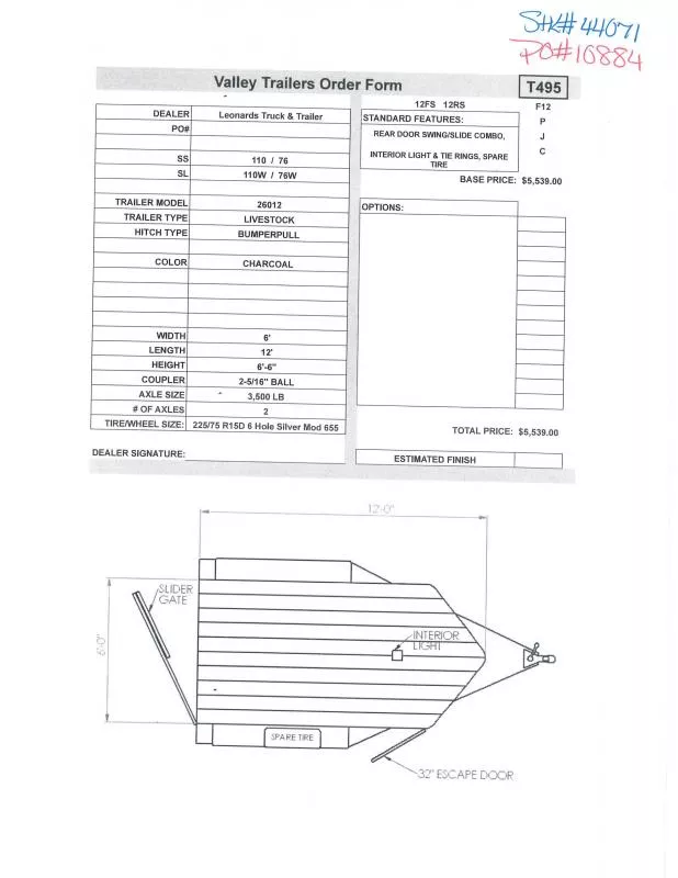new Stock / Stock Combo Trailers Valley Trailers  for sale, in North Jackson, OH Thumbnail 17