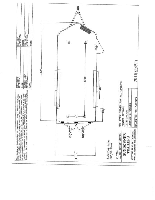 2026 Sundowner Trailers WORKHORSE20BP BD Cargo / Enclosed Trailer