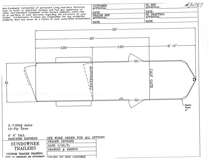 2021 20' SUNDOWNER GOOSENECK STOCK TRAILER 2021 20' SUNDOWNER GOOSENECK STOCK TRAILER