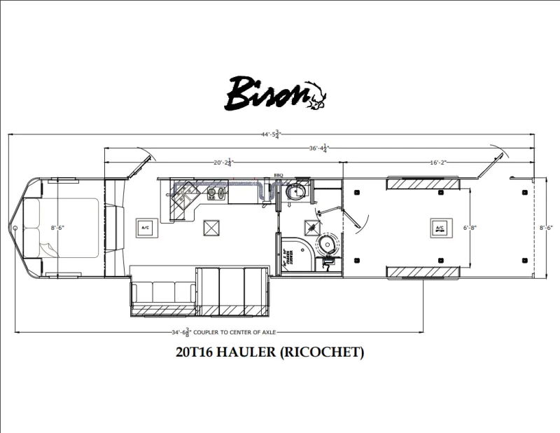 2026 Bison Trailers RC20T16 Toy Hauler