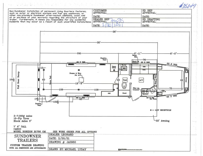 2021 SUNDOWNER 8.5X38 GOOSENECK LIVING QUARTERS TOY HAULER WITH 20' GARAGE
2021 SUNDOWNER 8.5X38 GOOSENECK LIVING QUARTERS TOY HAULER WITH 20' GARAGE