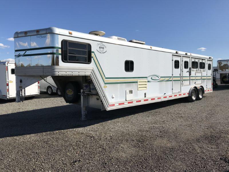 1999 3 HORSE CATO GOOSENECK WITH LIVING QUARTERS HORSE TRAILER 1999 3 HORSE CATO GOOSENECK WITH LIVING QUARTERS HORSE TRAILER