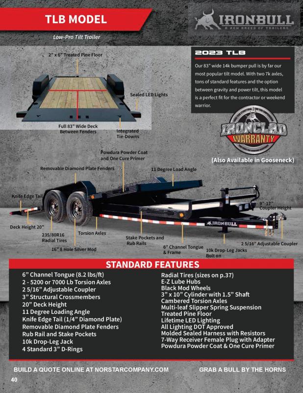 2023 Iron Bull TLB14 83x20 Car / Racing Trailer Ouachita Trailer