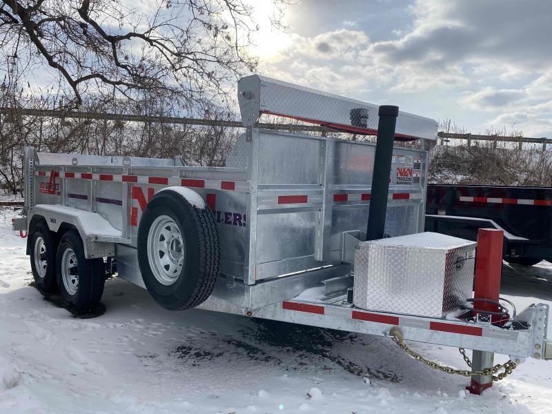 2024 N&N 7X14 Galvanized Dump Trailer Northland Trailers Cargo