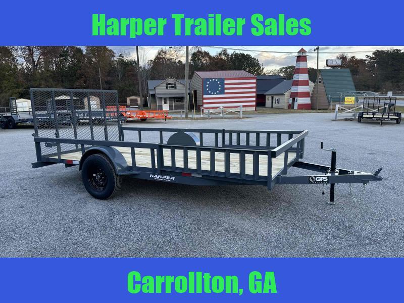 2024 GPS 82X14 SINGLE AXLE ATV TRAILER W/REMOVABLE RAMP RAILS & SET