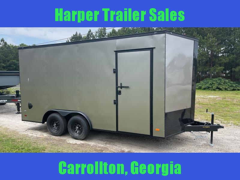 PRE-OWNED 2022 Covered Wagon Trailers 8.5X16 Enclosed Trailer with 5200lb Axles and Blackout Package PRE-OWNED 2022 Covered Wagon Trailers 8.5X16 Enclosed Trailer with 5200lb Axles and Blackout Package