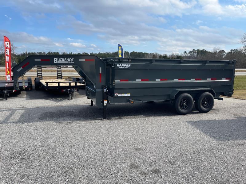 2022 Buckshot 7x16 Gooseneck Dump Trailer 4' Walls 2022 Buckshot 7x16 Gooseneck Dump Trailer 4' Walls
