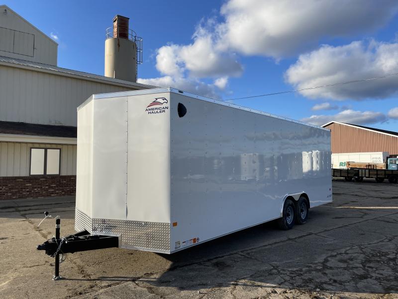 American Hauler 8.5x24 10K White Car / Racing Trailer w/7ft Interior height American Hauler 8.5x24 10K White Car / Racing Trailer w/7ft Interior height