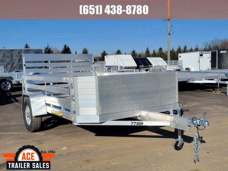 2023 Aluma 7710H + 24" Rail Sides Utility Trailer Ace Trailer Sales