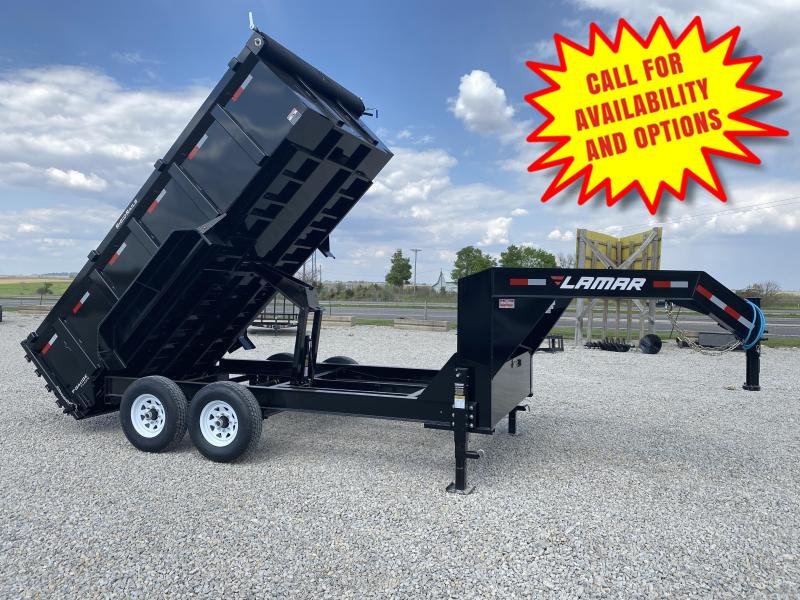 New Lamar 14' Gooseneck Dump W / 3' Sides 14000# New Lamar 14' Gooseneck Dump W / 3' Sides 14000#