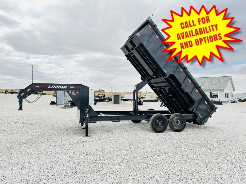 New Lamar 16' Gooseneck Dump W / 3' Sides 14000# New Lamar 16' Gooseneck Dump W / 3' Sides 14000#