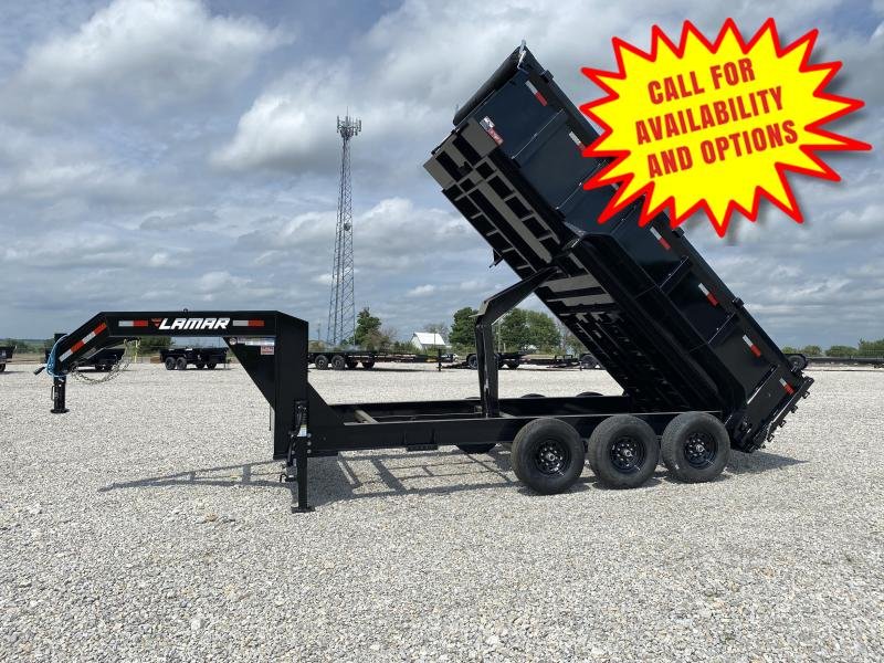 New 16' Gooseneck Dump 21000# W / 3' Sides New 16' Gooseneck Dump 21000# W / 3' Sides
