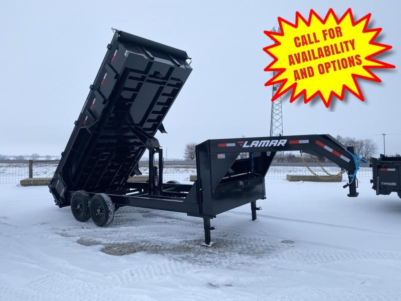 New Lamar 83"x16' Gooseneck Dump 14000# New Lamar 83"x16' Gooseneck Dump 14000#