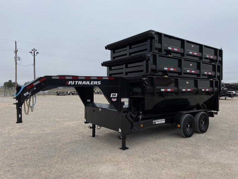 2023 PJ 83"x14' GN Roll Off Dump Trailer w/3Bin Package DR Texas