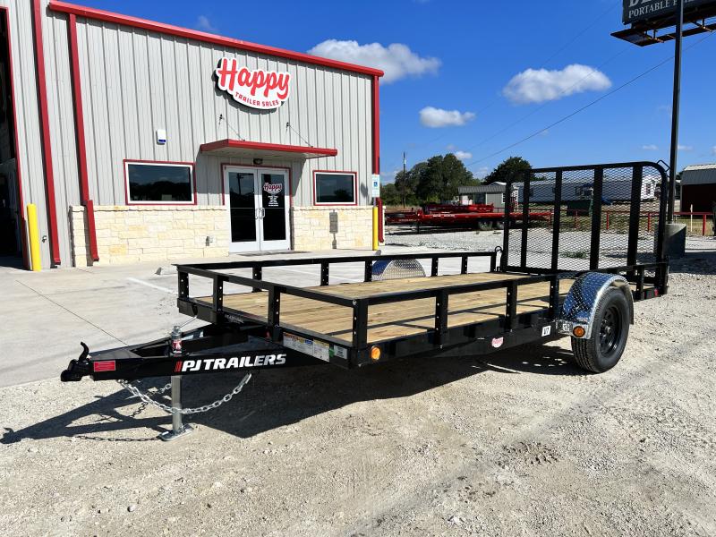 2023 PJ Trailers 77" x 14' Single Axle Utility 4' Fold In Gate 2023 PJ Trailers 77" x 14' Single Axle Utility 4' Fold In Gate