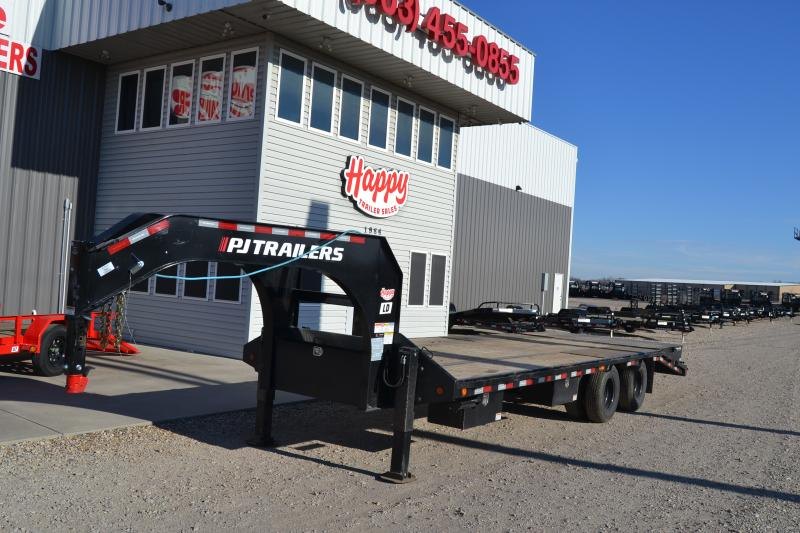 2023 PJ Trailers 102" x 25' Gooseneck Flatbed 5' Dovetail W/Flip over