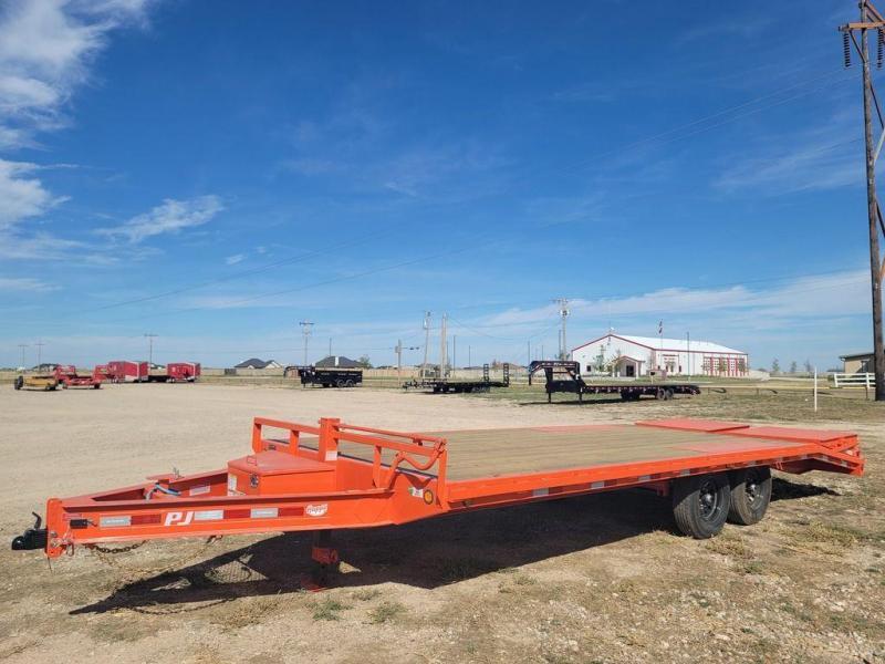 2022 PJ Trailers 102x22' Flat Bed 4' Dove Tail Monster Ramps (F8) 2022 PJ Trailers 102x22' Flat Bed 4' Dove Tail Monster Ramps (F8)