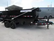 2027 PJ Trailers 7 x 16 Model DT With Telescopic Lift And 4' Sides