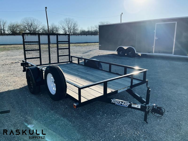 2022 Top Hat Trailers 12' Bumper Pull Utility Trailer Raskull Supply