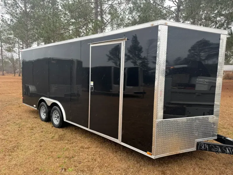 2026 Black Polycore 8.5x20TA Enclosed Cargo Trailer with Electric Brakes