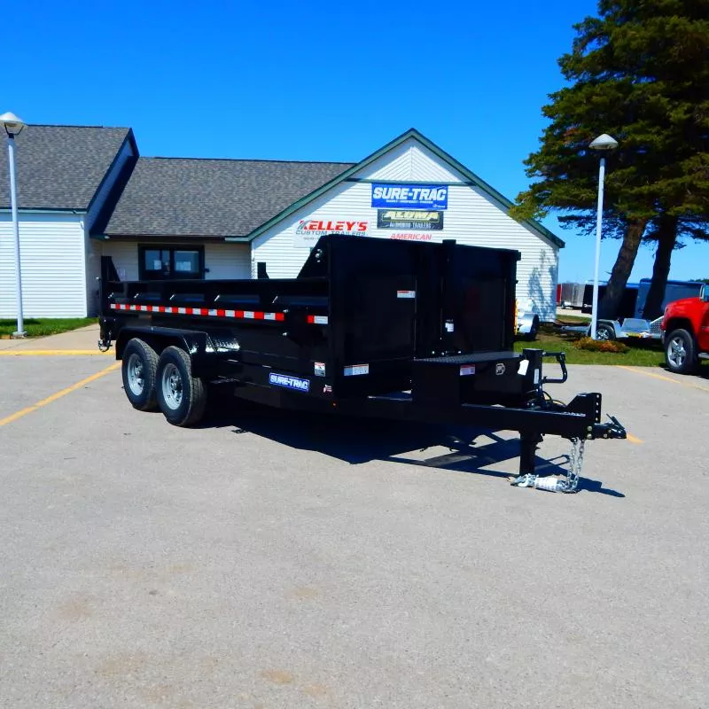 2025 Sure-Trac 82 IN x 14 HD Low Profile Dump Trailer  14K Telescopic