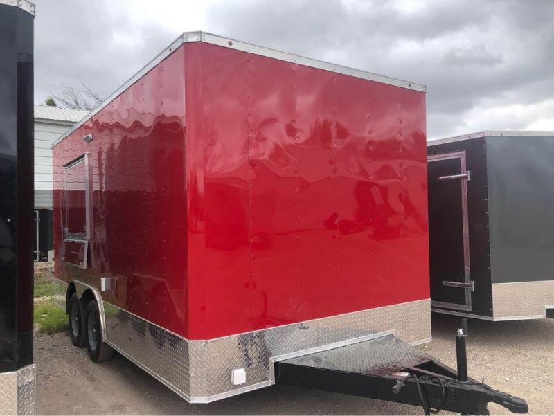 Concession Food Trailer 8.5x16 black Vending / Concession Trailer Concession Food Trailer 8.5x16 black Vending / Concession Trailer