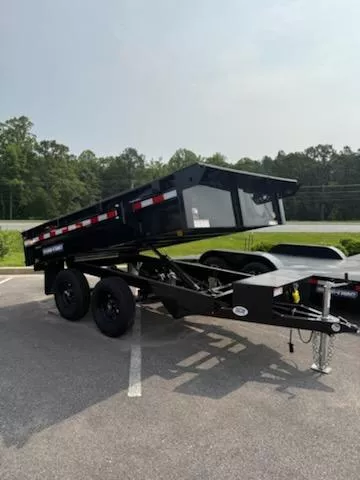 2025 Sure-Trac 6X10 Black SD Deckover Dump Trailer 7K