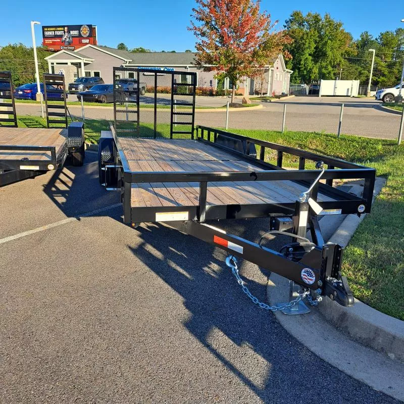 2026 Sure-Trac 7X22 Black Tube Top Utility Trailer 10K w/Upgraded Reinforced Gate